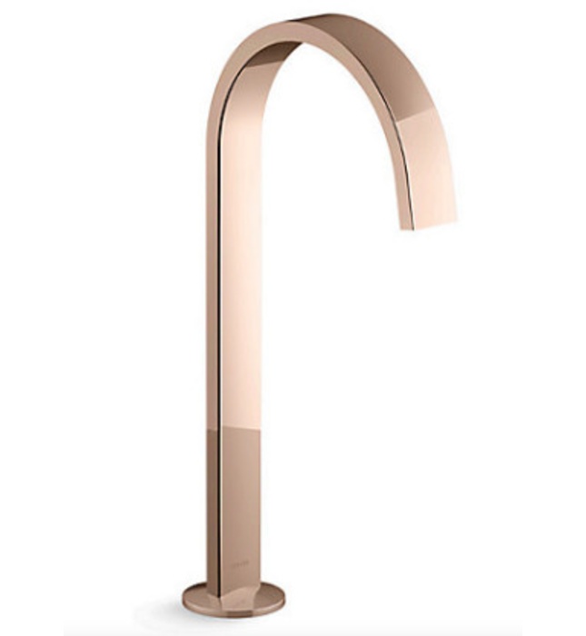 Vòi chậu rửa thân cao thiết kế dạng duy băng Kohler COMPONENTS K-77966T-RGD