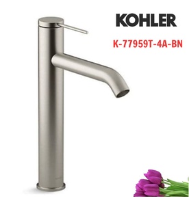 Vòi chậu rửa thân cao tay chỉnh đơn Kohler COMPONENTS K-77959T-4A-BN