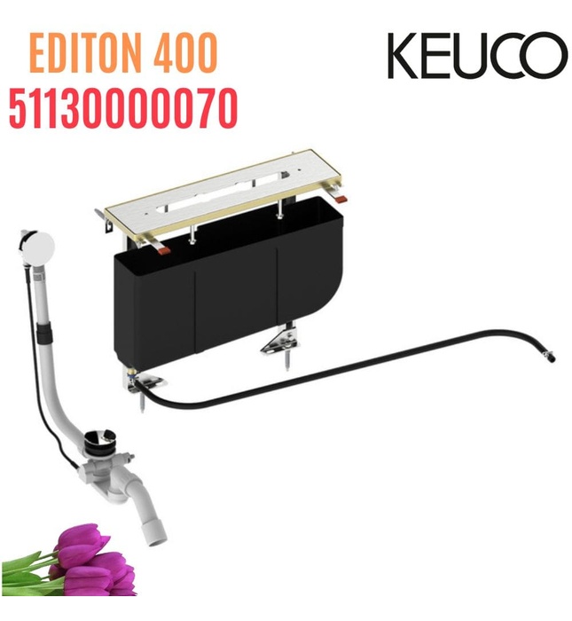 Bộ xi phông hộp có định sen bồn tắm Keuco Đức 51130000070