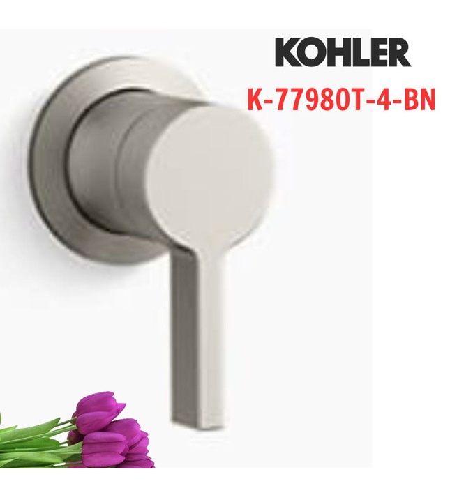 Tay chỉnh đơn gắn tường Kohler Components K-77980T-4-BN