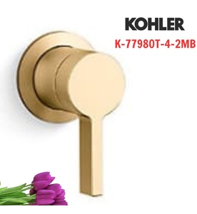 Tay chỉnh đơn gắn tường Kohler Components K-77980T-4-2MB