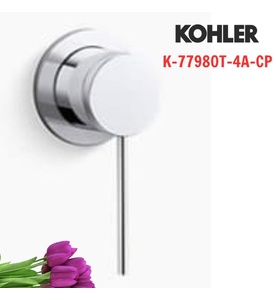 Tay chỉnh đơn gắn tường Kohler Components K-77980T-4A-CP