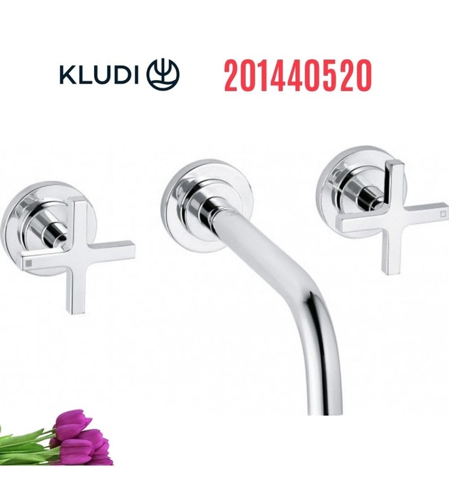 Vòi lavabo âm tường 3 chân Kludi Nova Fonte 201440520