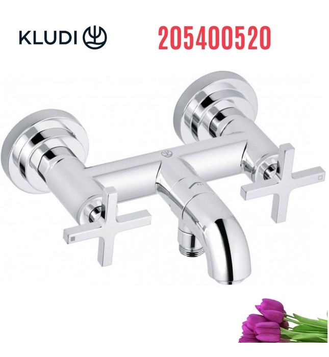 Vòi lavabo âm tường 2 chân Kludi Nova Fonte 205400520