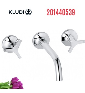 Vòi lavabo âm tường 3 chân Kludi Nova Fonte 201440539