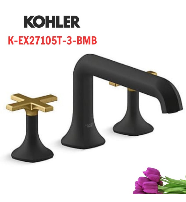 Vòi bồn tắm gắn thành bồn Kohler Occasion K-EX27105T-3-BMB