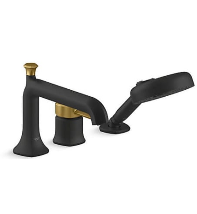 Vòi bồn tắm gắn thành bồn kèm sen cầm tay Kohler Occasion K-EX27106T-4-BMB