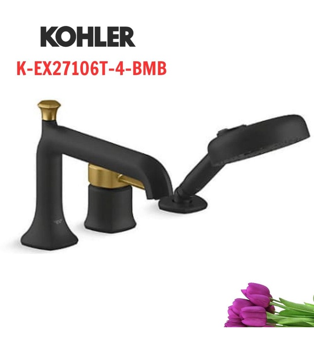 Vòi bồn tắm gắn thành bồn kèm sen cầm tay Kohler Occasion K-EX27106T-4-BMB