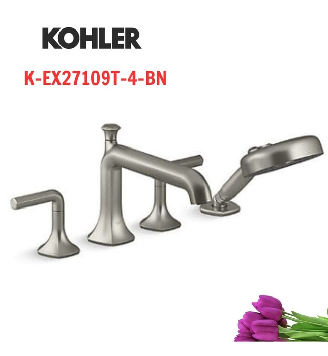 Vòi bồn tắm gắn thành bồn kèm sen cầm tay Kohler Occasion K-EX27109T-4-BN