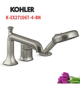 Vòi bồn tắm gắn thành bồn kèm sen cầm tay Kohler Occasion K-EX27106T-4-BN