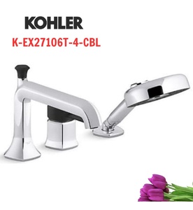 Vòi bồn tắm gắn thành bồn kèm sen cầm tay Kohler Occasion K-EX27106T-4-CBL