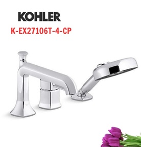 Vòi bồn tắm gắn thành bồn kèm sen cầm tay Kohler Occasion K-EX27106T-4-CP