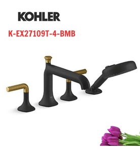 Vòi bồn tắm gắn thành bồn kèm sen cầm tay Kohler Occasion K-EX27109T-4-BMB