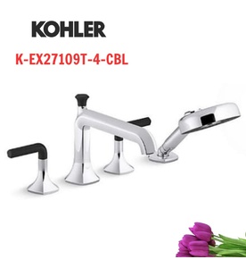 Vòi bồn tắm gắn thành bồn kèm sen cầm tay Kohler Occasion K-EX27109T-4-CBL
