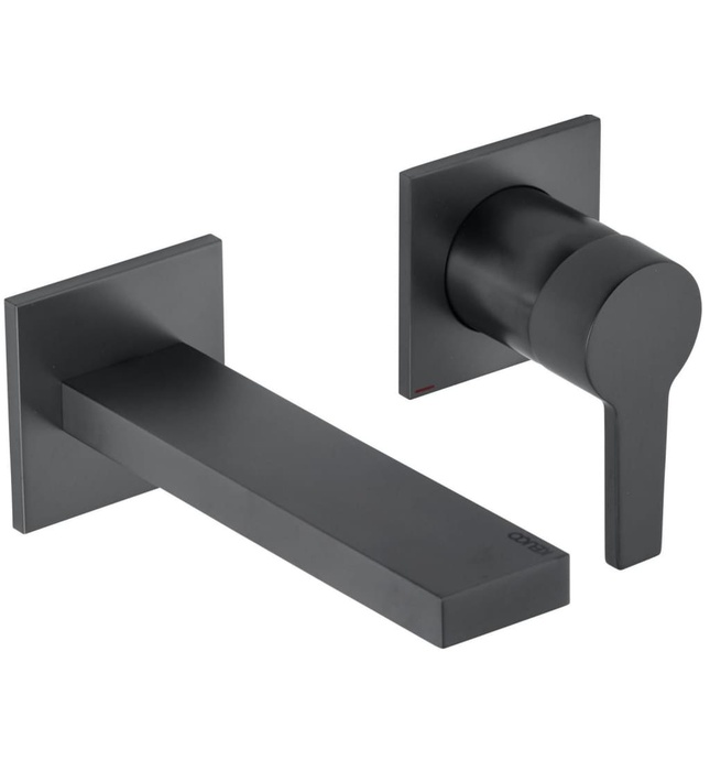 Vòi lavabo nóng lạnh âm tường đen Đức Keuco Edition 11 51116130201