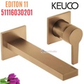 Vòi lavabo nóng lạnh âm tường vàng Đức Keuco Edition 11 51116030201