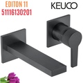 Vòi lavabo nóng lạnh âm tường đen Đức Keuco Edition 11 51116130201