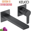 Vòi lavabo nóng lạnh âm tường đen Đức Keuco Edition 11 5116130200