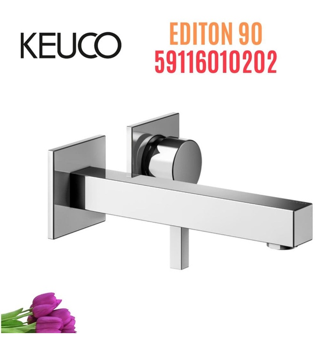 Vòi lavabo nóng lạnh âm tường Đức Keuco Edition 90 59116010202