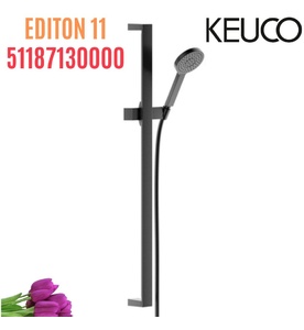 Bộ thanh trượt dây bát sen tắm đen Keuco Edition 11 51187130000