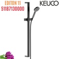 Bộ thanh trượt dây bát sen tắm đen Keuco Edition 11 51187130000