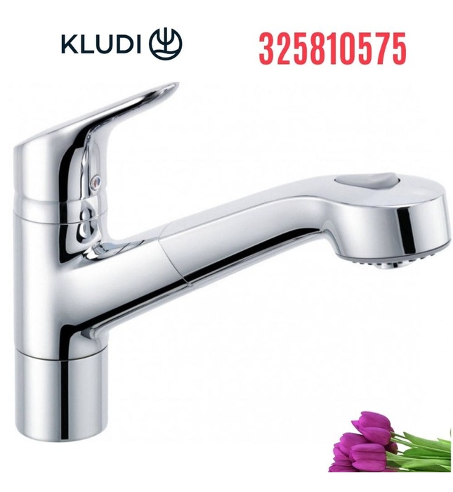 Vòi rửa bát dây rút Kludi Objekta 325810575