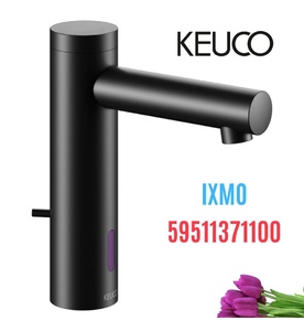 Vòi lavabo đen nóng lạnh cảm ứng dùng pin Đức Keuco Ixmo 59511371100