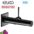 Vòi nóng lạnh âm tường 1 chân đen Đức Keuco Ixmo 5951637102