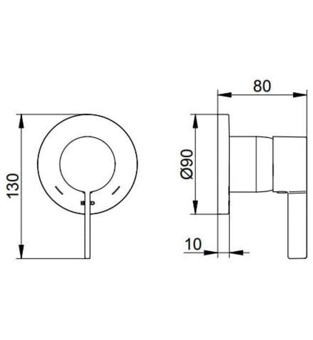 Bộ trộn sen tắm nóng lạnh 1 chân Đức Keuco Ixmo 59551019501
