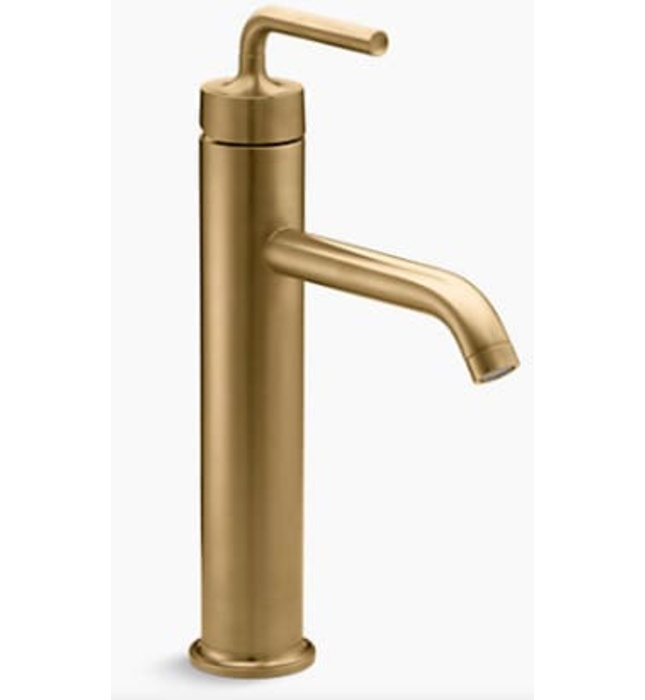 Vòi chậu rửa thân cao Kohler Purist K-14404-4A-BGD