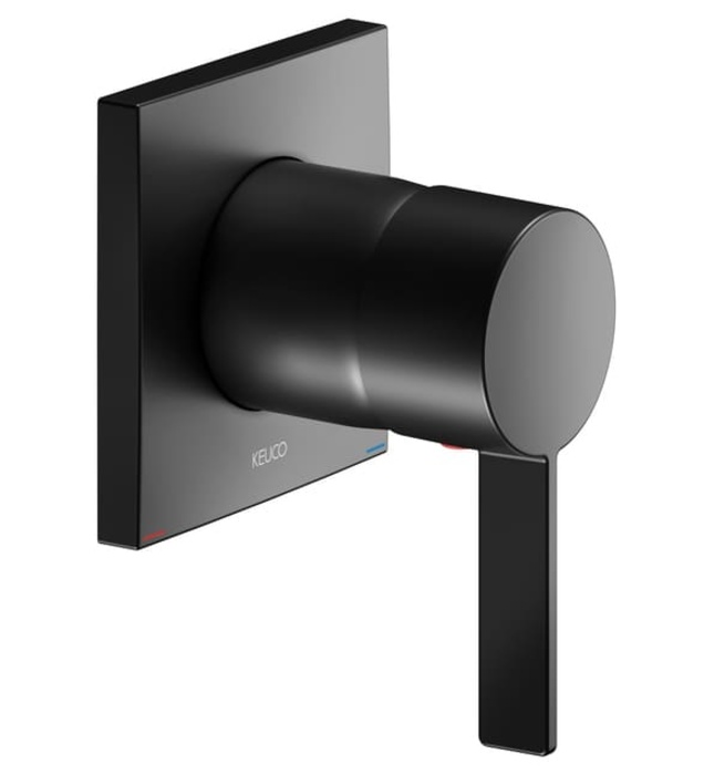 Bộ trộn sen tắm nóng lạnh đen 1 chân Đức Keuco Ixmo 59551379502