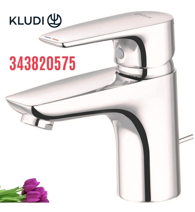 Vòi lavabo nóng lạnh 1 chân Kludi 343820575