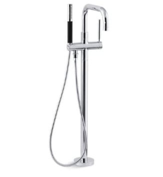Sen vòi bồn tắm đặt sàn Kohler Purist K-10129T-C4-CP