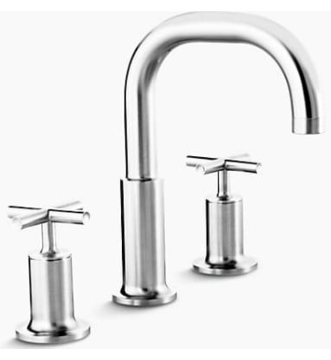 Vòi bồn tắm gắn bồn Kohler Purist K-14428T-3-BN