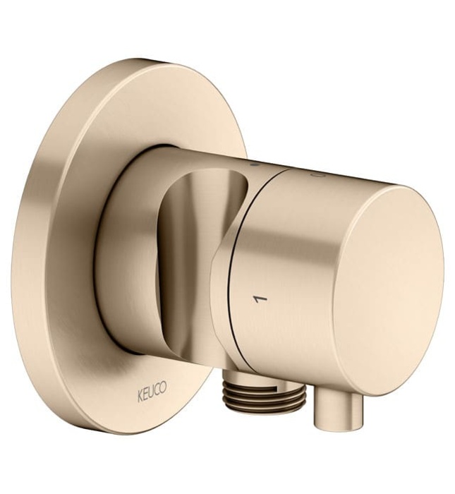 Cút nối chuyển hướng 2 đường nước vàng Đức Keuco 59557031201