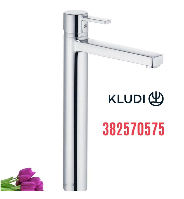 Vòi lavabo nóng lạnh 1 chân cao Kludi 382570575