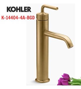 Vòi chậu rửa thân cao Kohler Purist K-14404-4A-BGD