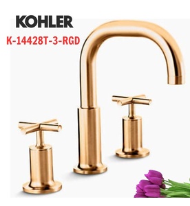 Vòi bồn tắm gắn bồn Kohler Purist K-14428T-3-RGD