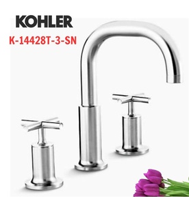 Vòi bồn tắm gắn bồn Kohler Purist K-14428T-3-SN