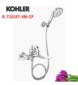 Sen tắm bồn tắm gắn tường Kohler Finial K-72654T-4M-CP