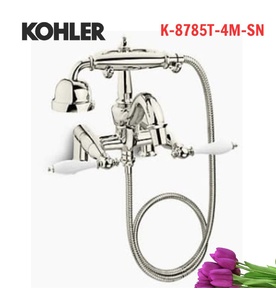 Vòi bồn tắm gắn thành bồn kèm sen cầm tay Kohler Finial K-8785T-4M-SN