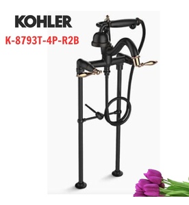 Sen vòi bồn tắm đặt sàn Kohler Purist K-8793T-4P-R2B