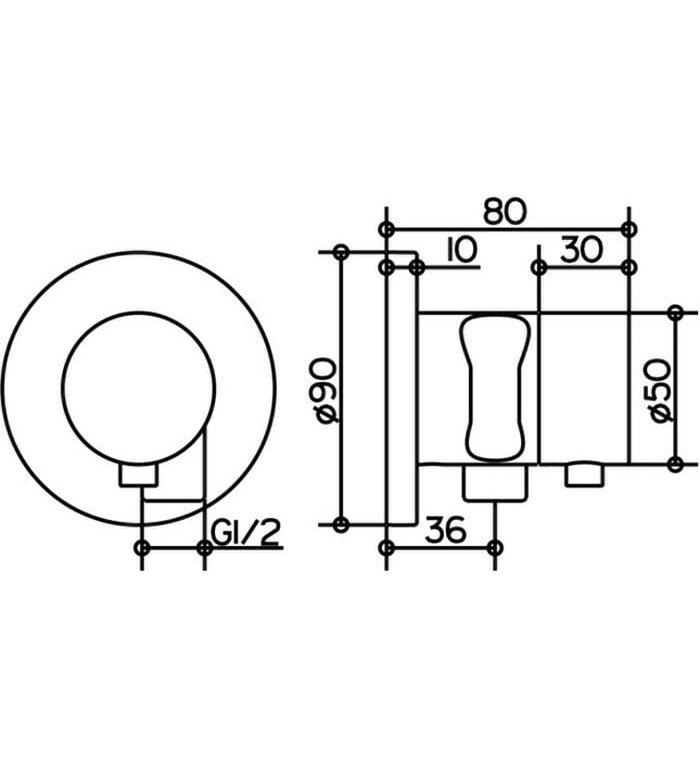 Cút nối chuyển hướng 3 đường nước vàng Đức Keuco 59549031201