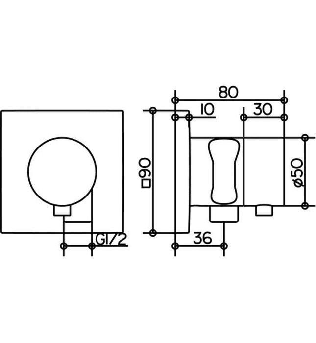 Cút nối chuyển hướng 3 đường nước vàng Đức Keuco 59549031202
