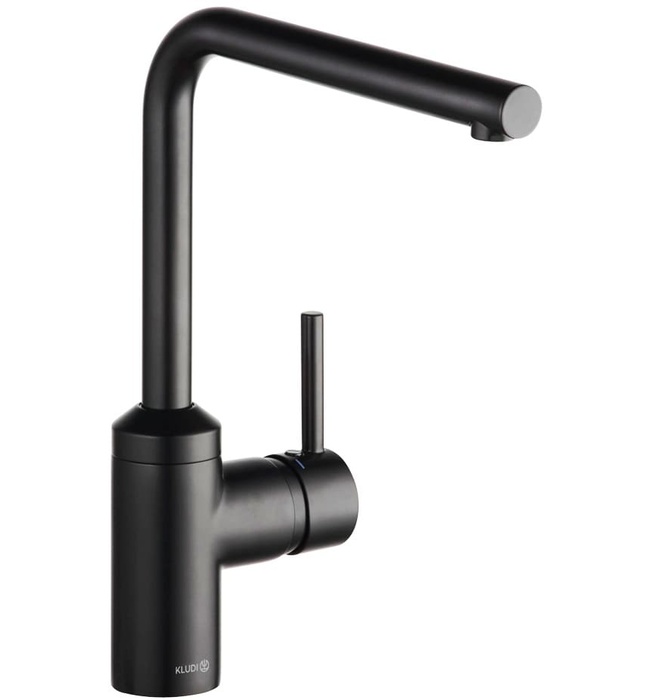 Vòi chậu rửa bát cần cứng đen Kludi L-Ine 428143977