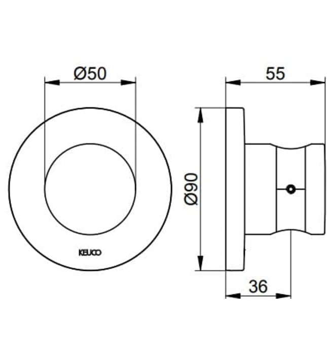 Cài sen tắm cầm tay đen Keuco Ixmo 59591370001