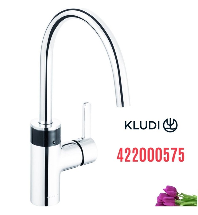 Vòi rửa chậu bếp cảm ứng dùng điện xoay 360 độ Kludi E-Go 422000575