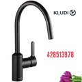 Vòi chậu rửa bát cần cứng nóng lạnh đen Kludi Bingo Star 428513978
