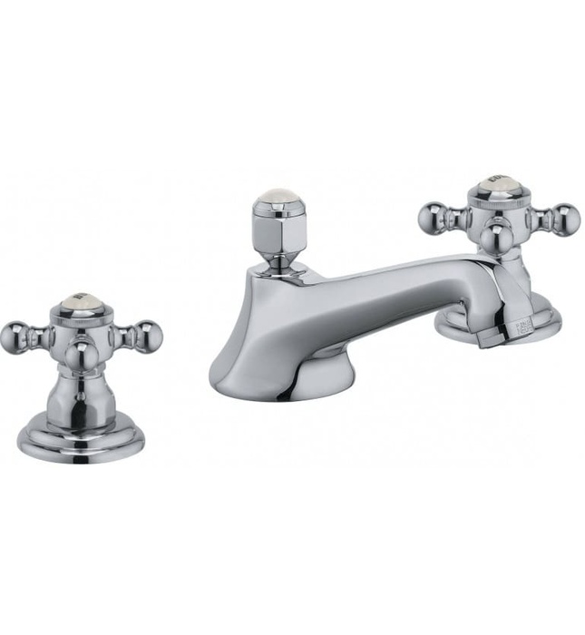 Vòi lavabo nóng lạnh 3 chân mạ vàng Kludi Adlon 510464520