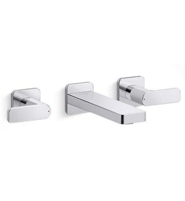 Vòi Lavabo Nóng Lạnh Âm Tường Mỹ Kohler Parallel K-22569-B4-CP